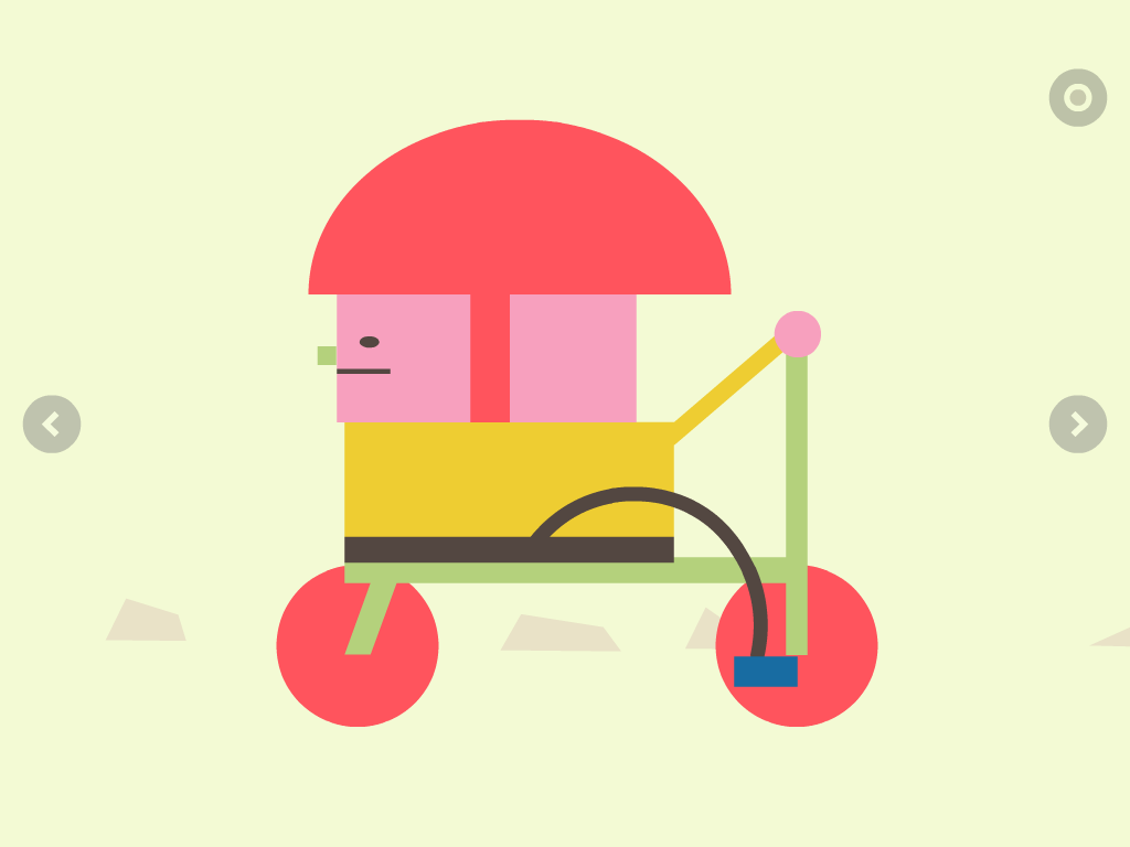 il bambino sul triciclo gli fa la pernacchia, app per bambini, editoria digitale , book app