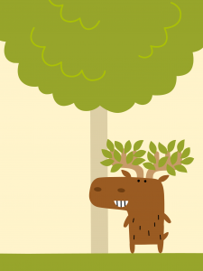 ultima app interattiva di Minibombo per giocare gli animali cervo